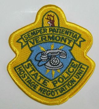 Vermont State Police Vsp Hostage Negotiator Hnt Hnu Patch Highway Patrol Sphp