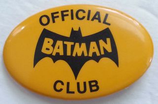 Vintage 1966 Official Batman Club Pinback National Periodical Publications Inc.