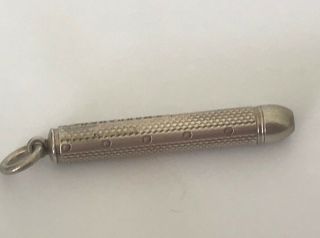 ANTIQUE Sampson Mordan silver Bullet propelling pencil @ 1890 5