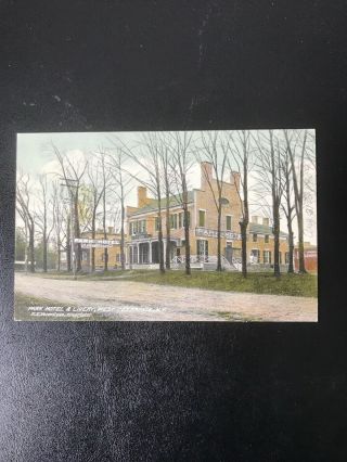Vintage Postcard Park Hotel Livery West Coxsacki York Hand Colored