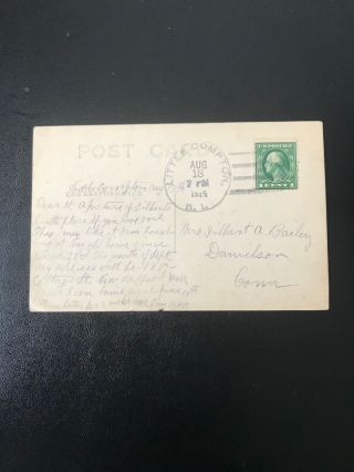 Vintage Postcard 1914 Seakonnet Point Rhode Island One Cent Stamp 2