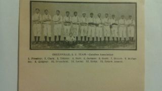 1908 Greenville Spinners S.  C.  Team Photo Shoe Less Joe Jackson Extremely Rare
