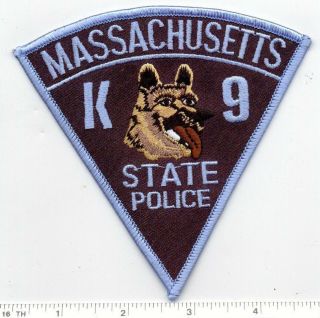 State Police (massachusetts) K - 9 Shoulder Patch - From The 1980 