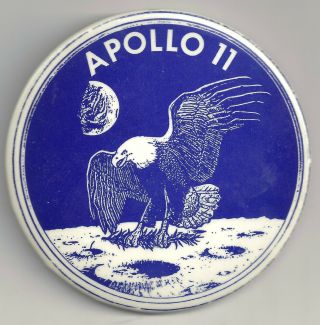 1969 Apollo 11 The Eagle Has Landed On The Moon 3.  5 " Pin