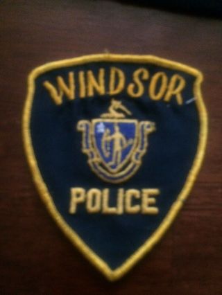 Massachusetts Police - Windsor Police - Ma Police Patch