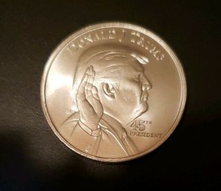 Donald Trump - 45th President: 1 Oz.  999 Pure Silver Round/coin
