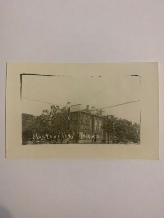 Vintage Rppc Postcard Courthouse Huntsville Texas Real Photo