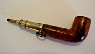 Antique Early 20th Century Novelty Propelling Pencil In The Form Of A Pipe