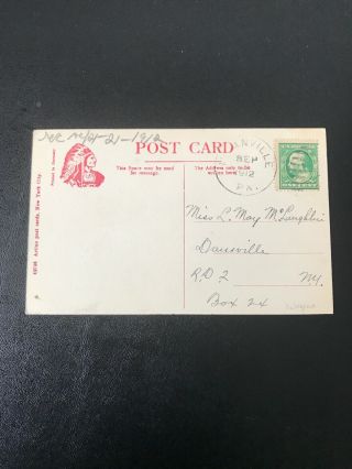 Vintage Postcard 1912 Milanville Pennsylvania One Cent Stamp 2