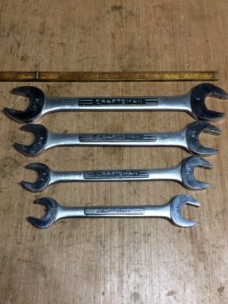 Vintage Craftsman =v= Series Double Open End Four Piece Wrench Set 7/8 - 19/32