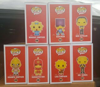Funko Pop The Simpsons Complete Set of 7 IN HAND AND READY TO SHIP. 4