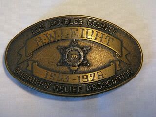 Vintage Los Angeles County Sheriff Relief Association Belt Buckle