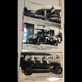 3 Orig 1940s Real Photo Postcards Rppc Melton Museum Of Antique Autos Norwalk Ct