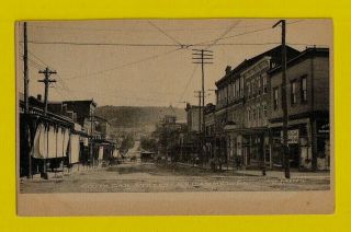 Mt.  Carmel,  Pa.  Photo Type Postcard South Oak St.  Stores,  Etc.  Will Pensyl Publ.