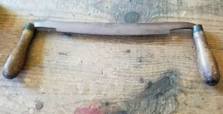 Rare 15 " Antique W.  S.  Holt Draw Knife 9 " Blade Carpenter Woodworking Tool