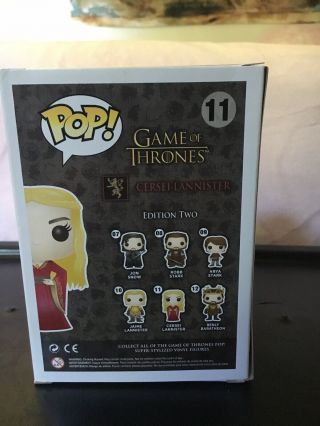 VAULTED 11 Cersei Lannister Funko Pop Game of Thrones w/ Soft Protector Case 4