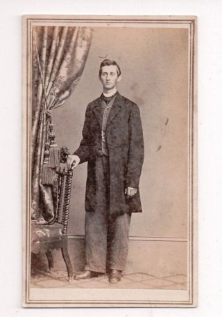 Vintage Cdv Unknown Man G.  H.  Auxer Hightstown Jersey