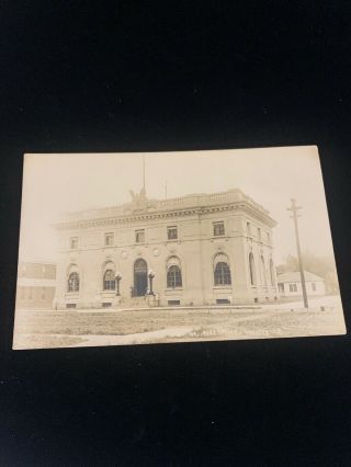 Vintage Rppc Post Office Yankton South Dakota Sd Photo Post Card