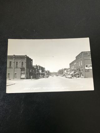 Vintage Rppc Main Street Hutchison Minnesota Photo Postcard