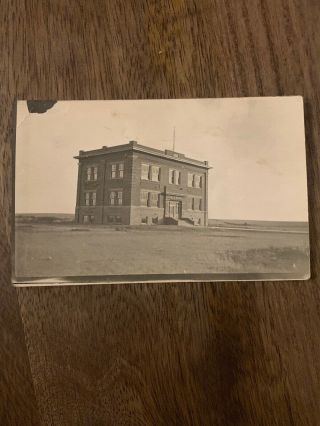 Vintage Rppc 1912 School House Onida South Dakota Real Photo Post Card