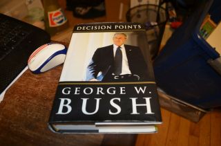 George W Bush Autographed Hand Signed Book Plate For Decision Points