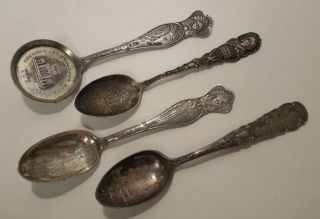 4 - 1901 - Pan American Exposition - Buffalo,  Ny - Temple Of Music - Souvenir Spoons