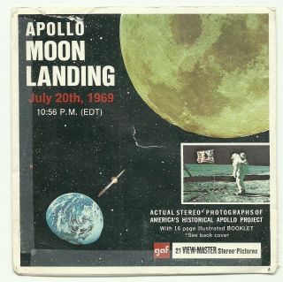 Viewmaster B 663 Apollo 11 Moon Landing July 20,  1969 G1 - G2