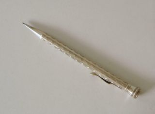 A Vintage Sterling Silver " Life - Long " Propelling Pencil In Good Order