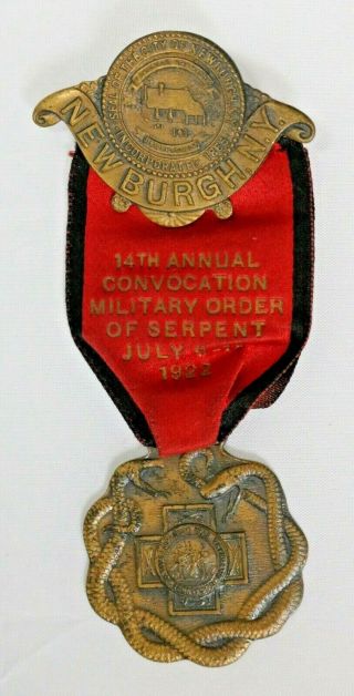 Military Order Of The Serpent 14th Convocation 1922 Burgh York Badge