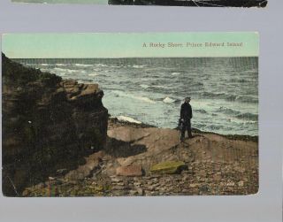 Pk36520:postcard - A Rocky Shore In Prince Edward Island