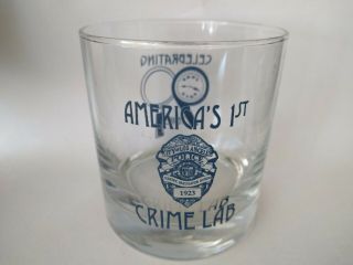 Rare Lapd Los Angeles Police Department Crime Lab Forensic Bar Glass 90 Years
