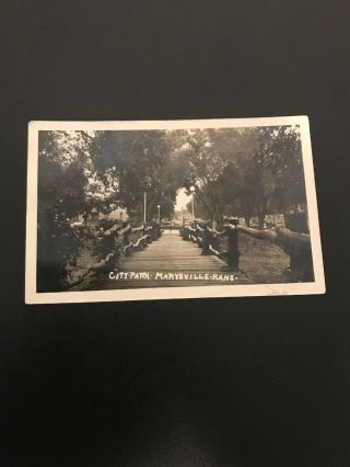 Vintage Photo Postcard 1928 City Park Marysville Kansas