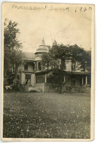 1920 Photo Ia Iowa Manson Unknown Queen Anne Style House Home Architecture