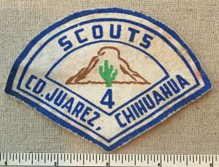 Vtg Scouts De Mexico Boy Scout Uniform Badge Patch Cd Juarez Chihuahua Camp 4