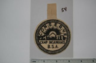 Boy Scout Camp Ingawanis Bsa Conserve Felt Patch 54