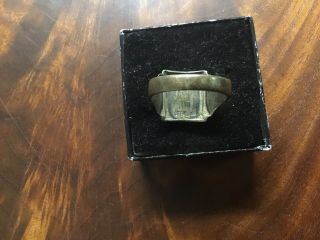 RARE Vintage Early 1900’s Fraternal Woodmen Of The World (WOW) Sterling Ring 5
