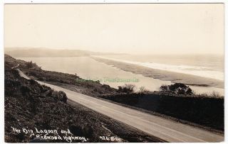 The Big Lagoon And Redwood Highway Eureka California - C1940 Photo Postcard