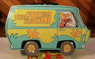 SCOOBY DOO THE MYSTERY MACHINE METAL LUNCH BOX CARRYING CASE Hanna Barbers 2000 2