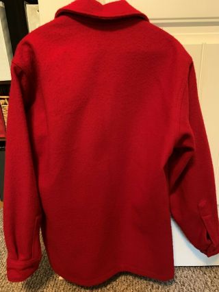 Vintage BSA Boy Scout Red Wool Jacket Shirt - Size Adult Extra Small 2