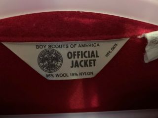 Vintage BSA Boy Scout Red Wool Jacket Shirt - Size Adult Extra Small 5