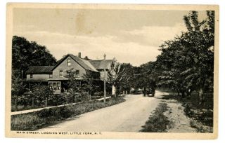 Little York Ny - Main Street Looking West - Postcard Cortland County