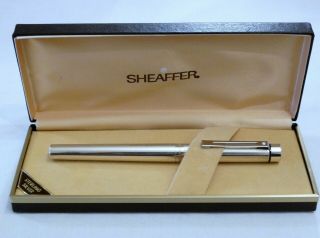 Sheaffer Targa 1004 Fountain Pen In Sterling Silver With 14k Gold Nib - Nr