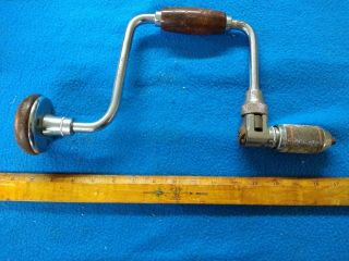 Vintage Stanley No.  923 - 12  Ratchet Bit Brace Hand Drill Usa