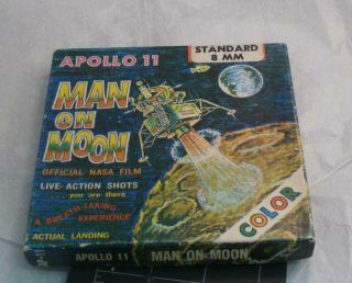 Fantastic Apollo 11 Highlights Man On The Moon Standard 8mm Color Film.