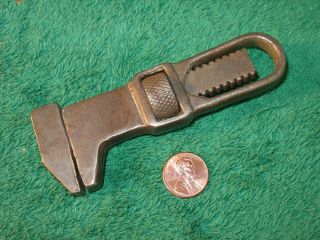 Vintage Antique Adjustable Wrench Pocket Wrench Bicycle Wrench 4 - 1/4 " Long