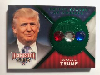 Decision 2016 Donald Trump Political Gem Card Series 2 Update Green G45