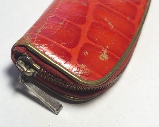 Montblanc - Pelikan Style Vintage Croco Red Pen Pouch For Two Pens 1960’s