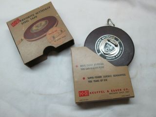 Vintage K&e 50 Ft Metal Tape Measure Favorite Wyteface Keuffel & Esser Co