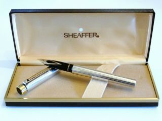 Sheaffer Targa 1006 Fountain Pen In Sterling Silver With 14k Gold Nib - Nr