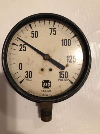 Pressure Vacuum Gauge Us Gauge Co Usg Vintage 10948 - 1